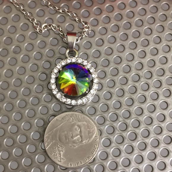 🖤Vtg mystic crystal pendant necklace - Picture 5 of 14